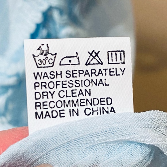 🌟2xHP🌟NWOT Blue Chiffon Pom Pom Tunic Boho Coverup - Picture 9 of 10